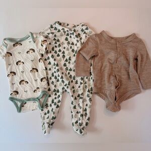 Mixed brand gender neutral baby bundle 0-3 months and 3-6 months.